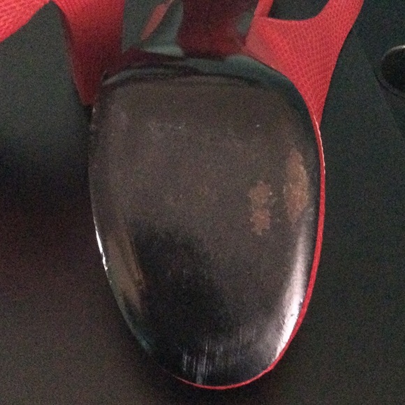 Louis Vuitton.. Red Sling Back Heels size 39 1/2 - Picture 5 of 5